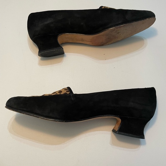 Martinez Valero Black and Tan Animal Print Loafers Size 8 - Picture 9 of 9